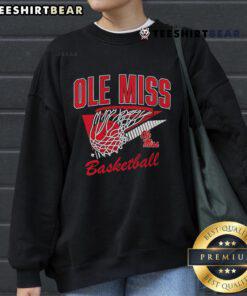Alt Text: Vintage Nice Ole Miss Rebels throwback basketball sweatshirt, featuring classic team colors and logo design.