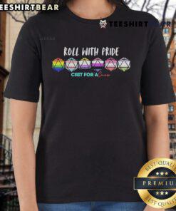 Nice Roll With Pride Crit For A Cause Ladies Tee featuring colorful design, perfect for supporting LGBTQ+ events.