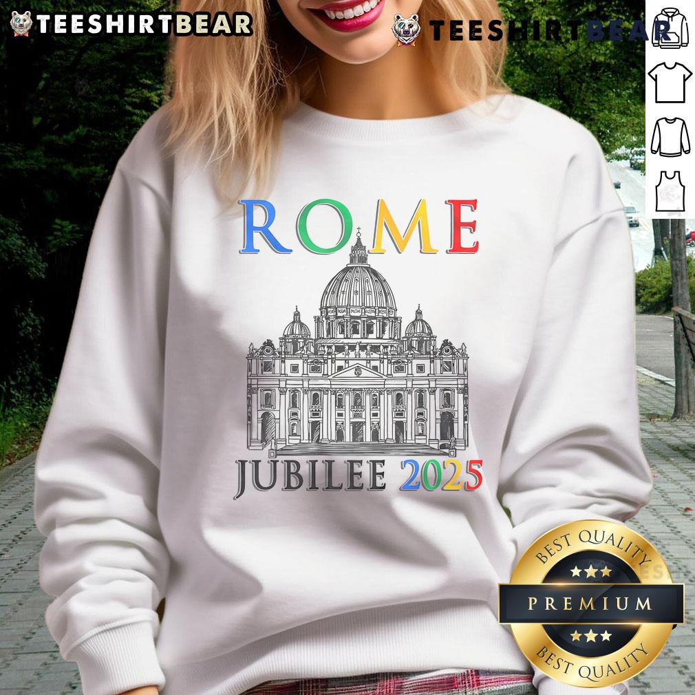 Alt Text: Nice Rome Jubilee Pilgrims of Hope 2025 Vatican V5 Sweatshirt featuring vibrant design and comfortable fit.