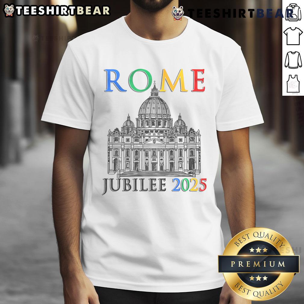 Nice Rome Jubilee Pilgrims Of Hope 2025 Vatican V5 T-Shirt featuring vibrant design and religious symbolism for pilgrims.