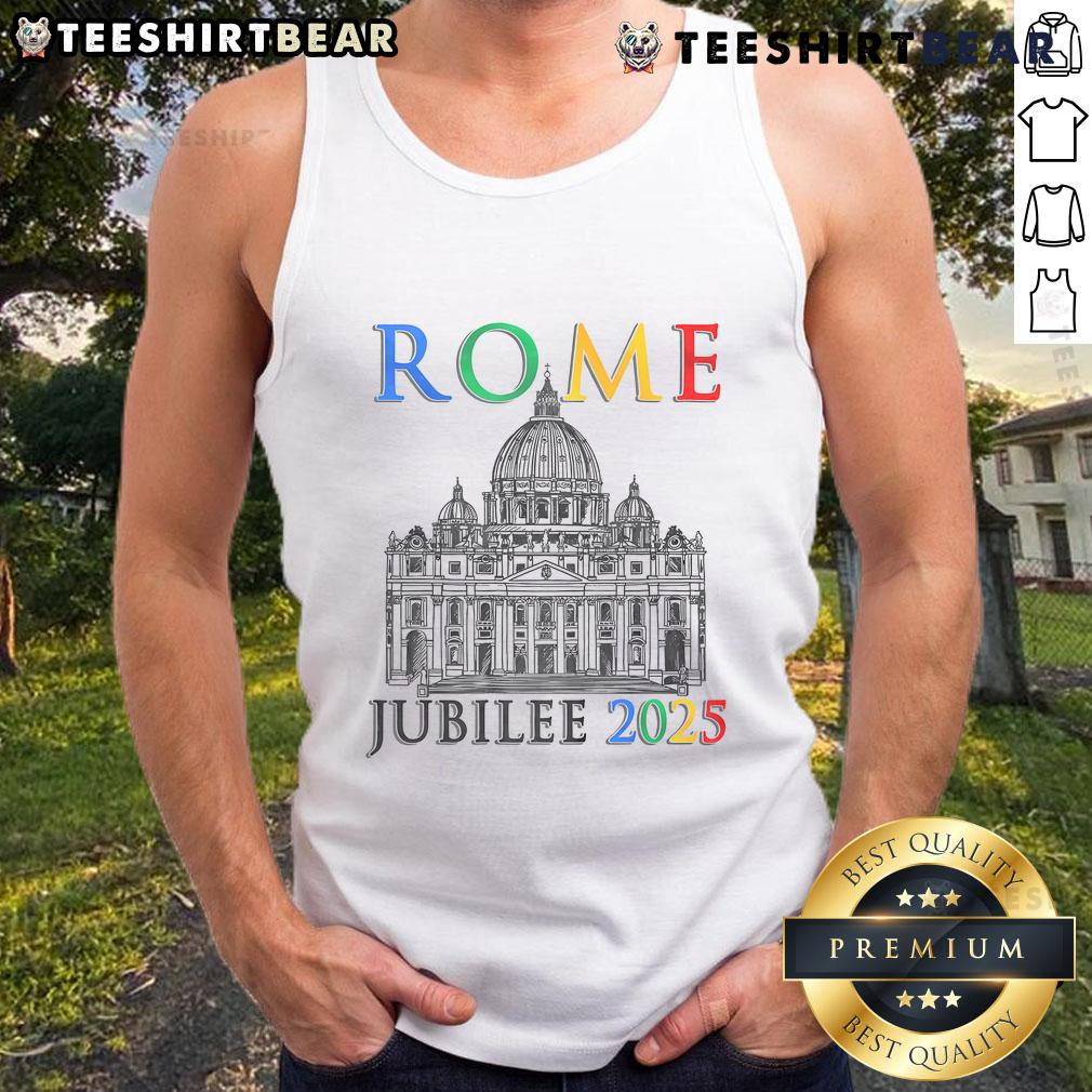 Jubilee Pilgrims of Hope 2025 tank top featuring Vatican design in Rome, perfect for spiritual journeys and events.