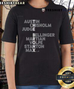2025 Ladies Tee featuring Nice The Bronx Baseball MLB names, stylish design for fans of Major League Baseball.
