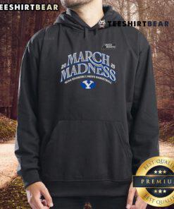 Official BYU Men's Basketball 2025 March Madness Bound Hoodie showcasing team logo and vibrant colors for fans.