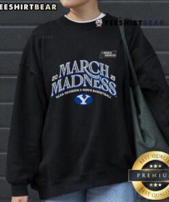 Official BYU Men's Basketball 2025 March Madness Bound Sweatshirt featuring team colors and logo, perfect for fans.
