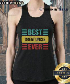 Stylish Official Best Great Uncle Ever Tank Top featuring fun typography, perfect gift for great uncles.