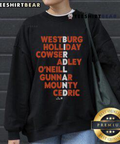 Official Birdland Baseball MLB Names 2025 Sweatshirt featuring a stylish design and vibrant team colors.