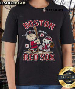 Official Boston Red Sox Snoopy Ladies Tee featuring a stylish design perfect for female fans of the Red Sox.