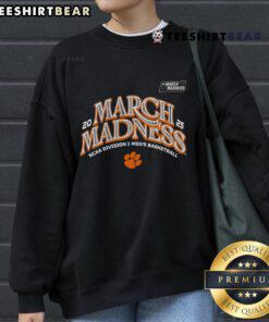 Official Clemson Men's Basketball 2025 March Madness Bound Sweatshirt in orange, perfect for fans and game day apparel.