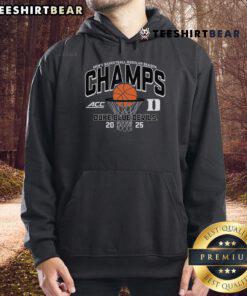 Official Duke Blue Devils 2025 ACC Men's Basketball Champions hoodie in blue, perfect for fans and collectors.
