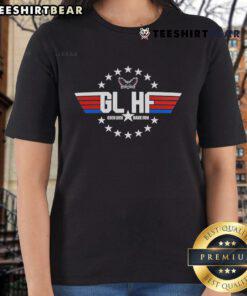 Official GL HF Good Luck Have Fun Logo on a stylish ladies tee, perfect for gamers and fans of gaming culture.