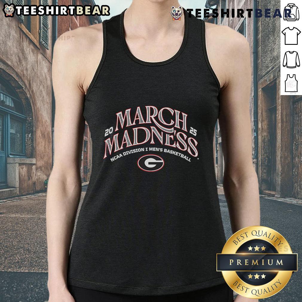 Georgia Men's Basketball 2025 March Madness Bound tank top showcasing team spirit and style for fans and athletes.