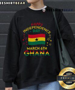 Alt Text: Ghanaian pride sweatshirt featuring the Ghana flag, celebrating the 68th Independence Day of Ghana.