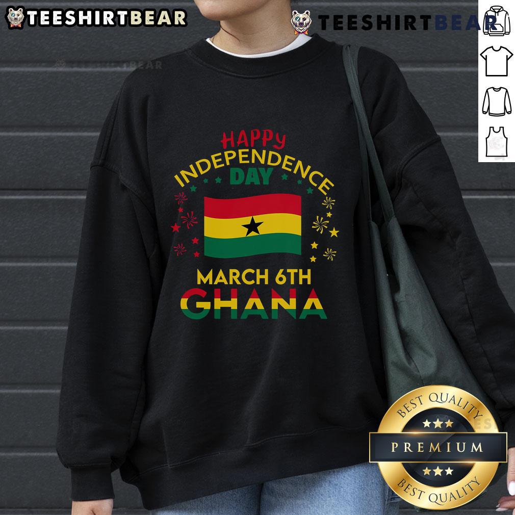 Alt Text: Ghanaian pride sweatshirt featuring the Ghana flag, celebrating the 68th Independence Day of Ghana.