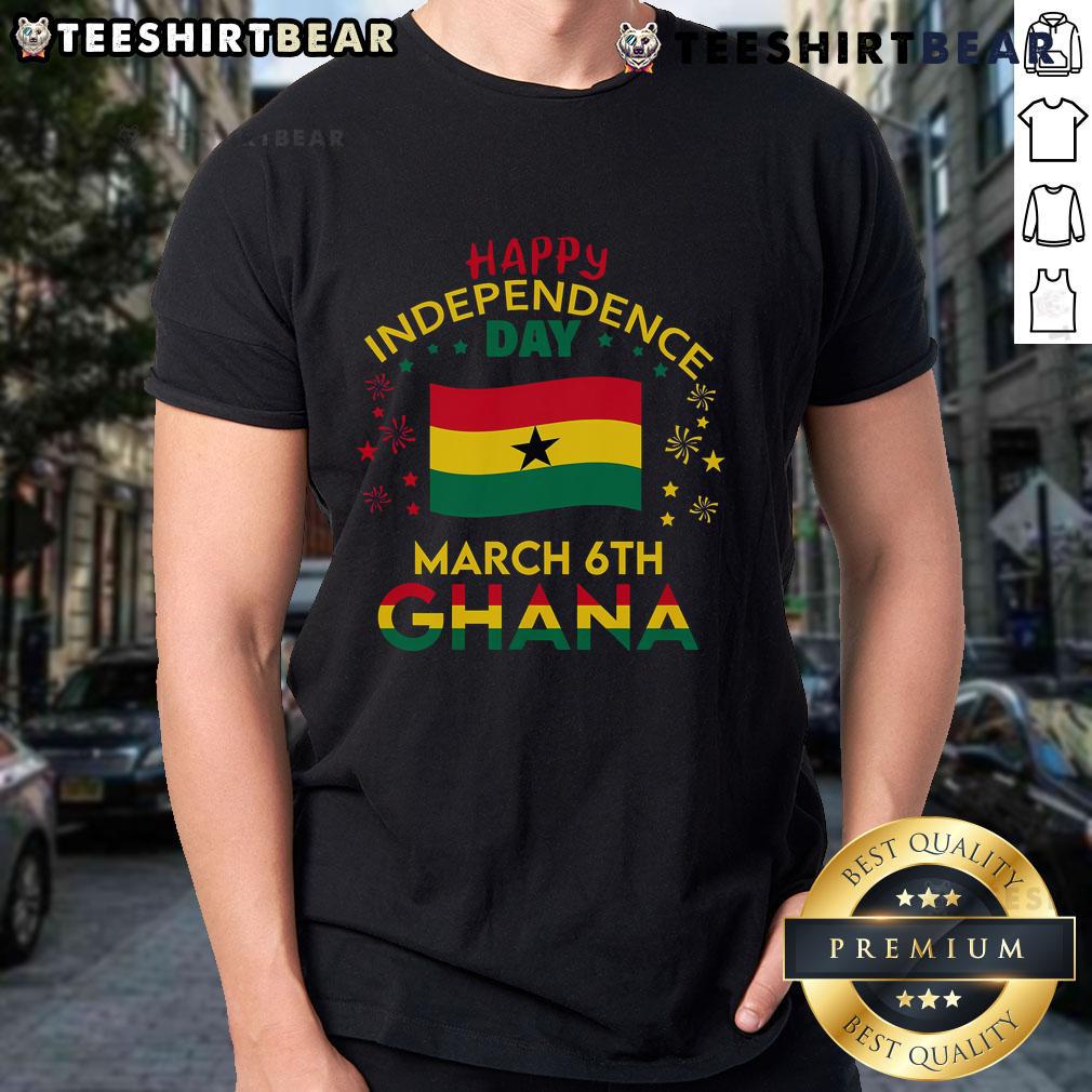 Official Ghana 68th Independence Day T-Shirt featuring Ghanaian pride and vibrant Ghana flag design.