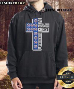 Official New York Mets Cross Hoodie featuring 'I Can Do All Things Through Christ Who Strengthens Me' design.