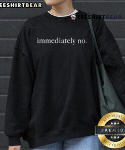 Official Immediately No Sweatshirt in navy blue, featuring a stylish design perfect for casual wear and comfort.