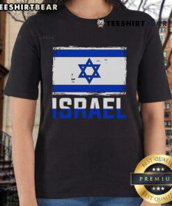 Official Israel Flag Ladies Tee featuring a stylish design with the blue and white Star of David emblem.