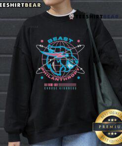 Alt Text: Official Mr. Beast Philanthropy Choose Kindness global sweatshirt featuring a stylish design and bold lettering.