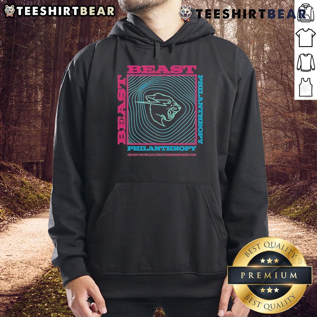 Official Mr. Beast Philanthropy hoodie that funds 2,015 liters of clean drinking water per year.