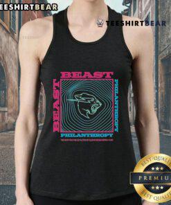 Alt Text: Official Mr. Beast Philanthropy tank top that funds 2,015 liters of clean drinking water annually.