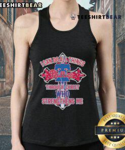 Official Philadelphia Phillies tank top featuring 'I Can Do All Things Through Christ Who Strengthens Me' design.