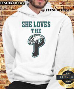 Official She Loves The Philadelphia Eagles Ladies Boyfriend Hoodie in vibrant green, perfect for game day and casual wear.