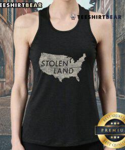 Official Stolen Land Native American Indigenous tank top featuring bold graphics and cultural pride design.