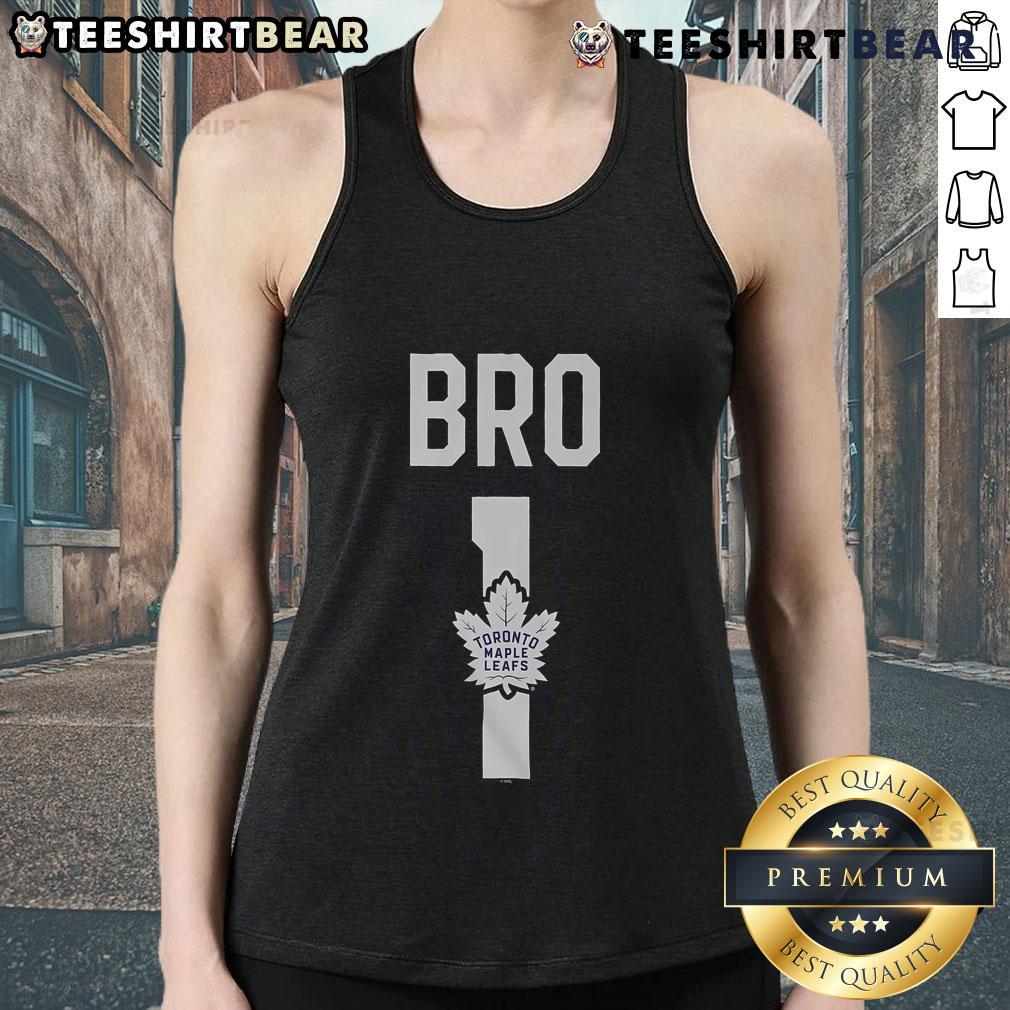 Official Toronto Maple Leafs Number 1 Bro Tank Top featuring team colors and logo, perfect for fans and summer wear.