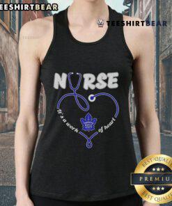Official Toronto Maple Leafs stethoscope nurse tank top, perfect for healthcare fans and hockey enthusiasts.