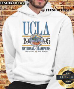 Official UCLA Men's 1995 Basketball National Champions Hoodie showcasing team colors and logo, perfect for fans.