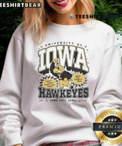Alt Text: Official University of Iowa Fight Fight Fight Iowa Hawkeyes sweatshirt featuring bold team colors and logo.