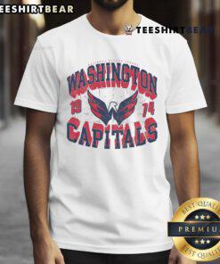 Official Washington Capitals Rink Arched Wordmark T-Shirt featuring team colors and logo, perfect for fan apparel.