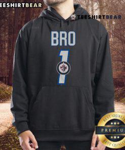 Official Winnipeg Jets Number 1 Bro Hoodie featuring team logo and vibrant colors for fans and sports enthusiasts.