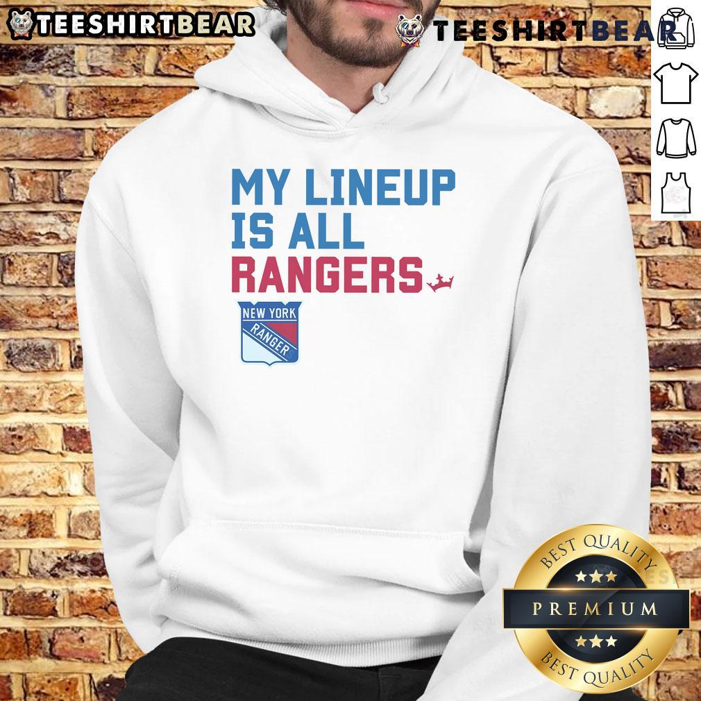 Original New York Rangers My Lineup Hoodie featuring team colors and logo, perfect for fans and casual wear.