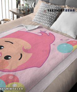 Pink Plim Plim Love Blanket Fleece Customized Blanket