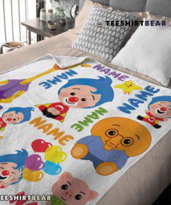 Plim Plim & Friends Collage Cute Blanket Fleece Customized Blanket