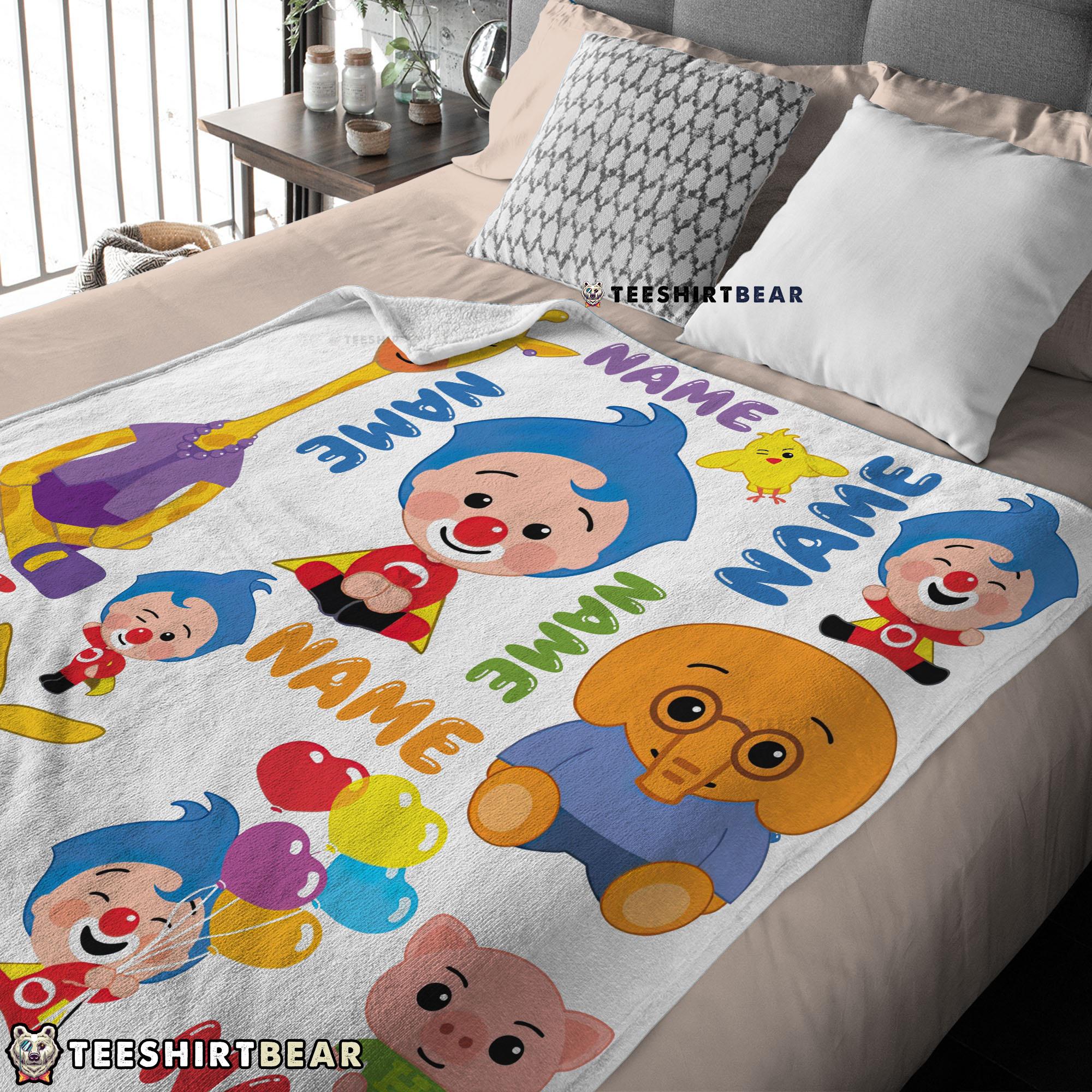 Plim Plim & Friends Collage Cute Blanket Fleece Customized Blanket