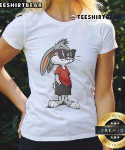 Premium Mythic Bugs Bunny Relaxed Fit Drop Shoulder Ladies Tee in vibrant colors, perfect for casual style and comfort.