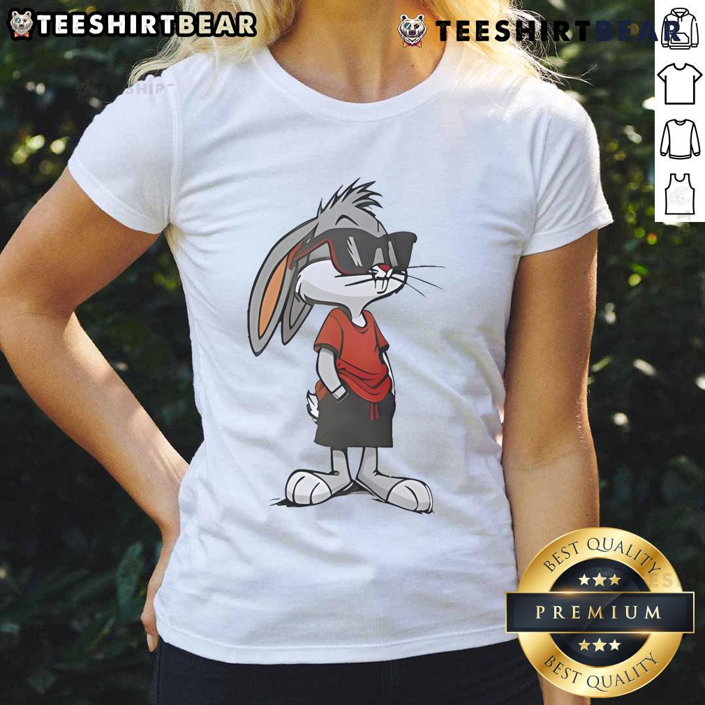 Premium Mythic Bugs Bunny Relaxed Fit Drop Shoulder Ladies Tee in vibrant colors, perfect for casual style and comfort.