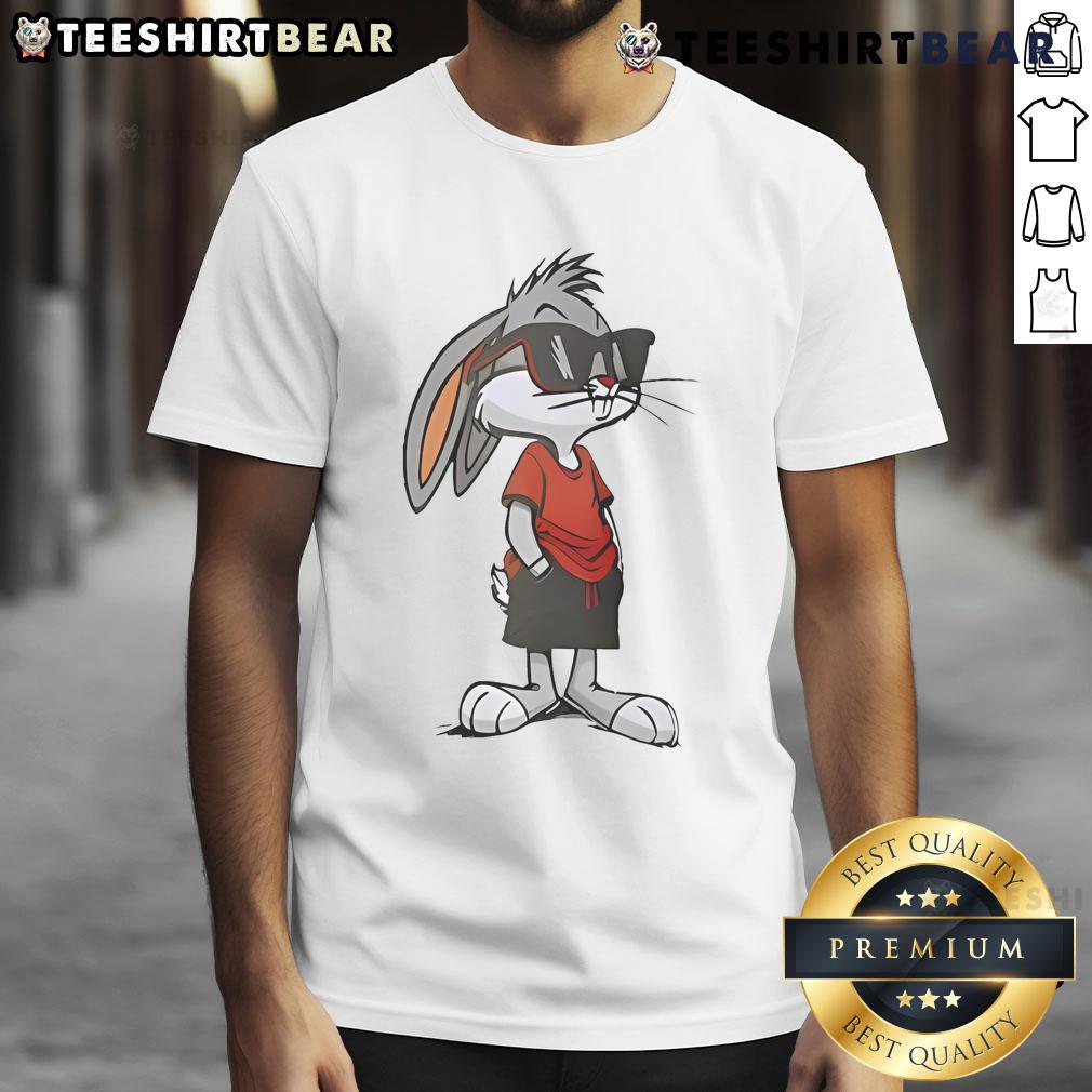 Premium Mythic Bugs Bunny Relaxed Fit Drop Shoulder T-Shirt featuring a vibrant Bugs Bunny graphic and comfortable design.