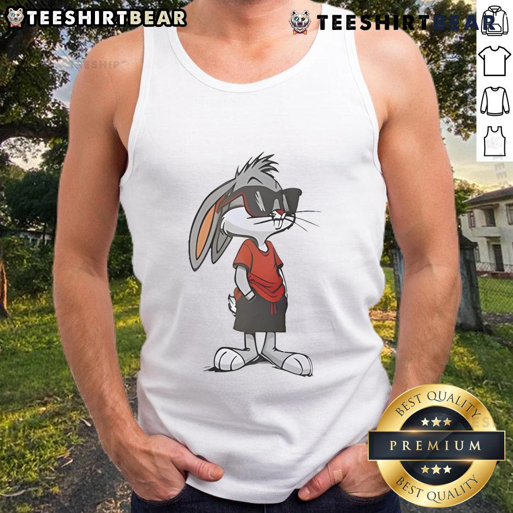 Premium Mythic Bugs Bunny Relaxed Fit Drop Shoulder Tank Top featuring a vibrant graphic design and comfortable style.