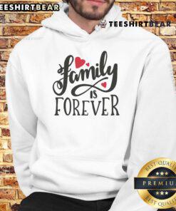 Family wearing Pretty Family Is Forever Heart Hoodie, enjoying a sunny day together, showcasing love and togetherness.