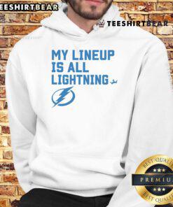 Pretty Tampa Bay Lightning My Lineup hoodie featuring vibrant team colors and logo, perfect for avid hockey fans.