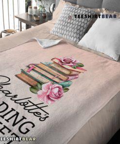 Pretty Vintage Book Reading Blanket Fleece Customized Blanket