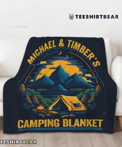 Pretty Vintage Camping Blanket Fleece Customized Blanket