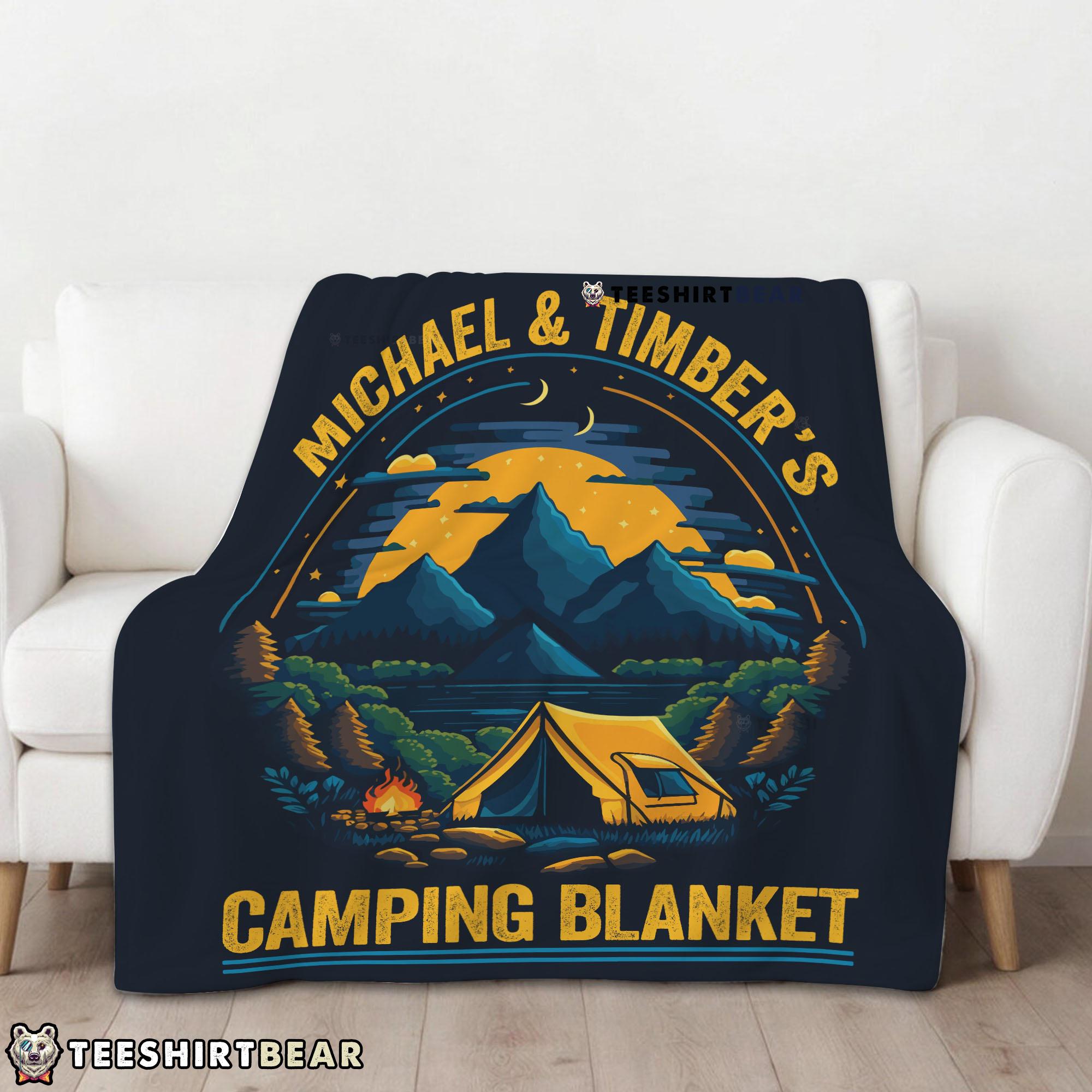 Pretty Vintage Camping Blanket Fleece Customized Blanket