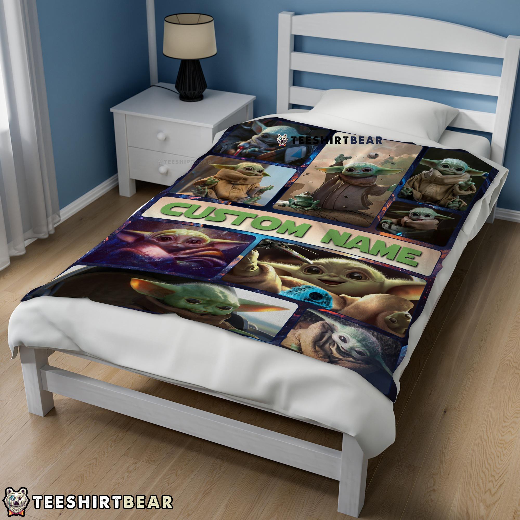 Star Wars Baby Yoda Collage Blanket Fleece Customized Blanket