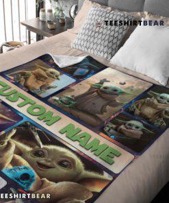 Star Wars Baby Yoda Collage Blanket Fleece Customized Blanket