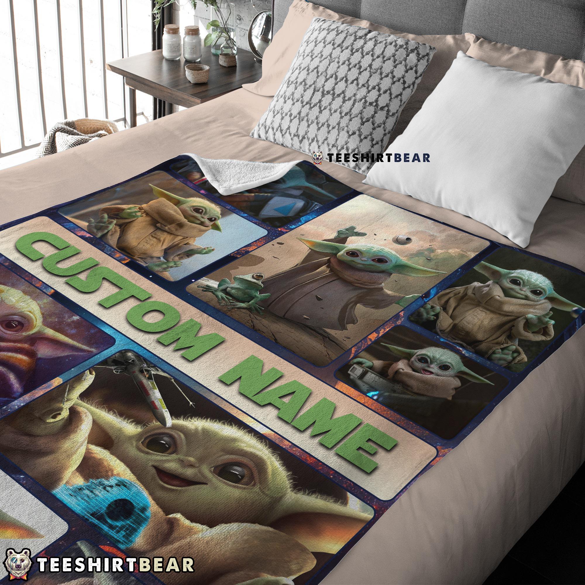 Star Wars Baby Yoda Collage Blanket Fleece Customized Blanket