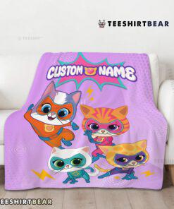 Super Kitties Assemble Feline Heroes In Action Blanket Fleece Customized Blanket